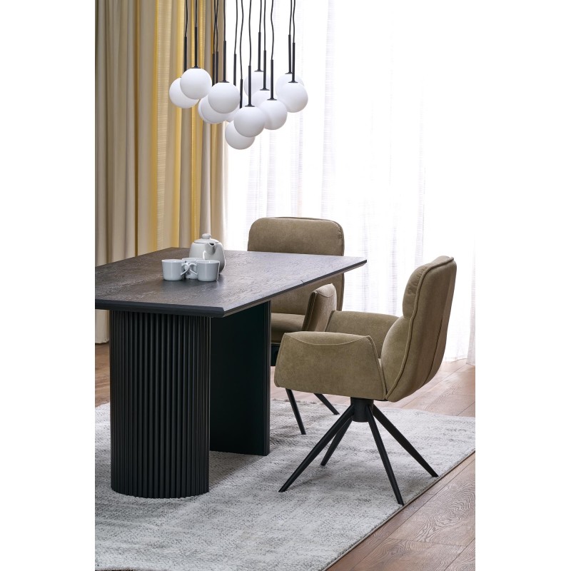 BOLERO stół rozkładany 160-250x90x78 cm dąb naturalny/czarny (3p 1szt)