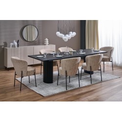 BOLERO stół rozkładany 160-250x90x78 cm dąb naturalny/czarny (3p 1szt)