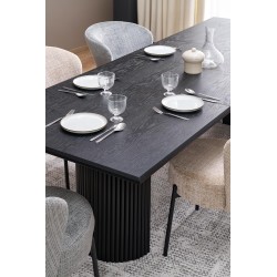 BOLERO stół rozkładany 160-250x90x78 cm dąb naturalny/czarny (3p 1szt)