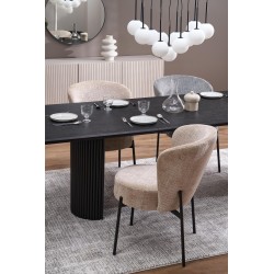 BOLERO stół rozkładany 160-250x90x78 cm dąb naturalny/czarny (3p 1szt)