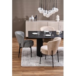 BOLERO stół rozkładany 160-250x90x78 cm dąb naturalny/czarny (3p 1szt)