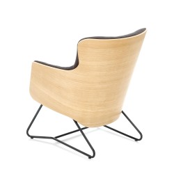 CHILLOUT fotel wypoczynkowy ciemny popiel / dąb naturalny / czarny (1p 1szt)