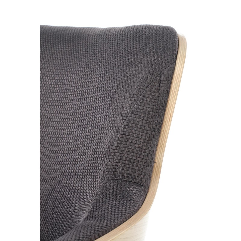 CHILLOUT fotel wypoczynkowy ciemny popiel / dąb naturalny / czarny (1p 1szt)