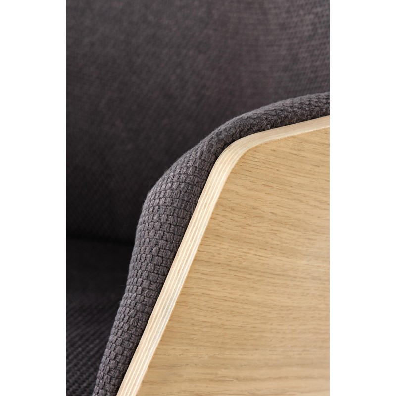 CHILLOUT fotel wypoczynkowy ciemny popiel / dąb naturalny / czarny (1p 1szt)