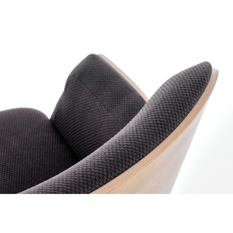 CHILLOUT fotel wypoczynkowy ciemny popiel / dąb naturalny / czarny (1p 1szt)