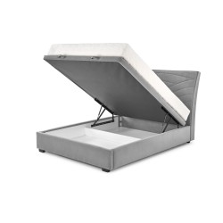 CONTINENTAL 1 łóżko 160 - popiel (jodełka) tap. Monolith 85