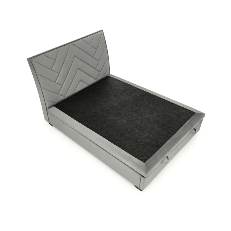 CONTINENTAL 1 łóżko 160 - popiel (jodełka) tap. Monolith 85