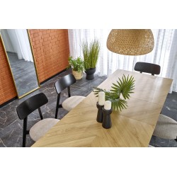 EDMONDO stół rozkładany dąb naturalny / czarny (2p 1szt)