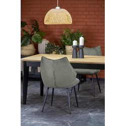 EDMONDO stół rozkładany dąb naturalny / czarny (2p 1szt)