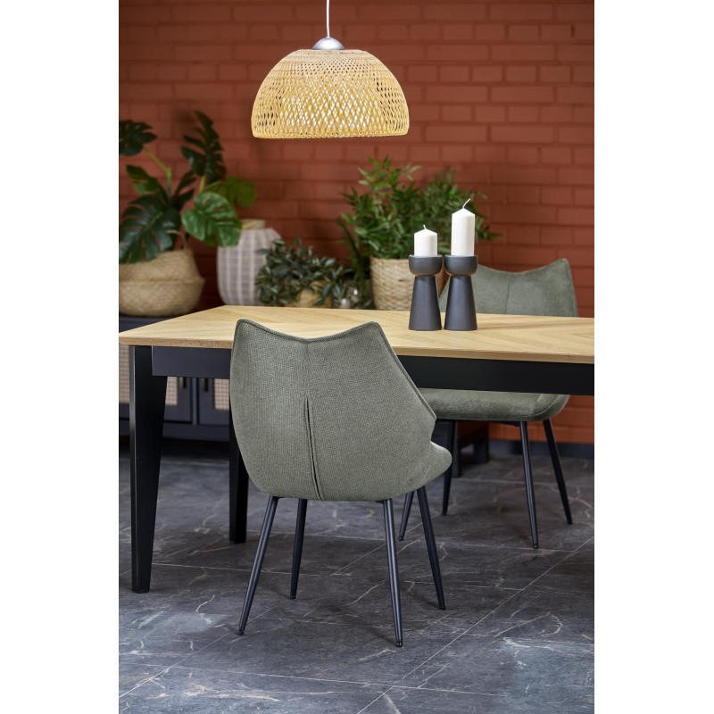 EDMONDO stół rozkładany dąb naturalny / czarny (2p 1szt)