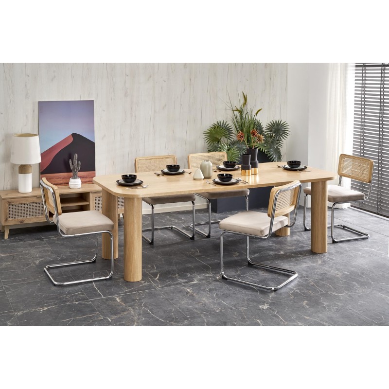 ELEFANTE PROSTOKĄT stół rozkładany 160-240/100 dąb naturalny (2p 1szt)