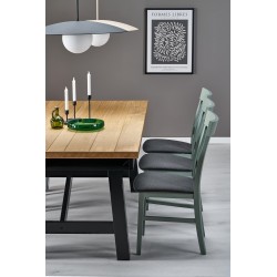 FIESTA stół rozkładany 200-280x100x77 cm dąb naturalny/czarny (3p 1szt)