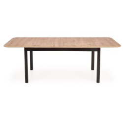 FLORIAN stół rozkładany blat - dąb artisan, nogi - czarny (2p 1szt)
