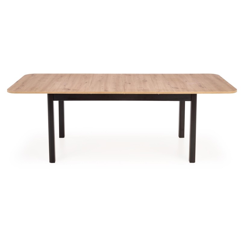 FLORIAN stół rozkładany blat - dąb artisan, nogi - czarny (2p 1szt)