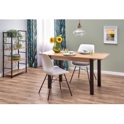 GINO stół rozkładany blat - dąb wotan, nogi - czarny (1p 1szt)