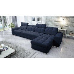 Narożnik Prisma XII z funkcją spania | Luksusowy Mebel z Portem USB | Velvet | Pet friendly, Terra 79