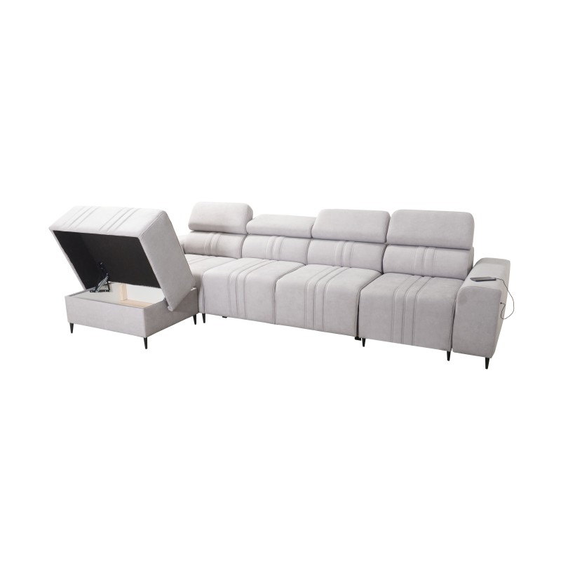 Verona XII Corner Sofa with Sleeping Function Velour, Vena 10 - A Practical and Elegant Piece of Furniture for Your Living Room Verona XII Corner Sofa with Sleeping Function Velour, Vena 10 - A Practical and Elegant Piece of Furniture for Your Living Room