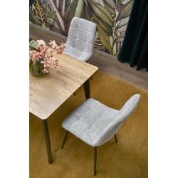 GULIAN stół rozkładany, blat - dąb wotan, nogi - czarny (2p 1szt)