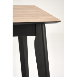 GULIAN stół rozkładany, blat - dąb wotan, nogi - czarny (2p 1szt)