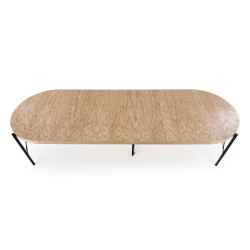 INFERNO stół rozkładany dąb naturalny - czarny (2p 1szt)