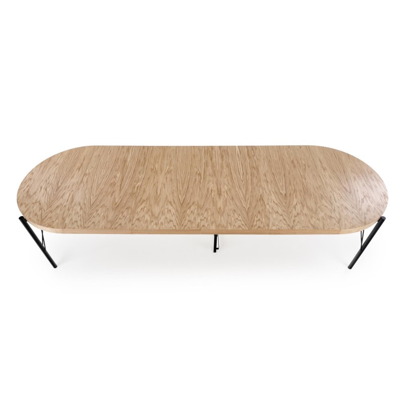 INFERNO stół rozkładany dąb naturalny - czarny (2p 1szt)