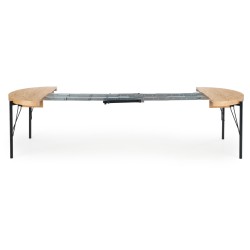 INFERNO stół rozkładany dąb naturalny - czarny (2p 1szt)