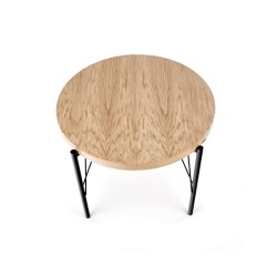 INFERNO stół rozkładany dąb naturalny - czarny (2p 1szt)