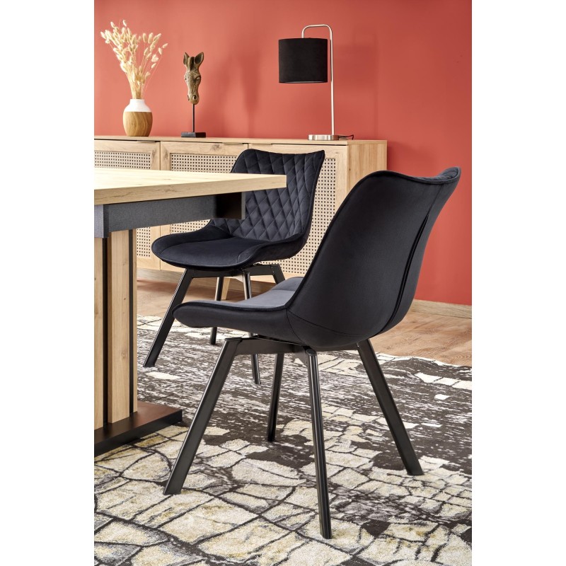 LAMELLO stół rozkładany 130-180/80 cm dąb artisan/czarny (2p 1szt)