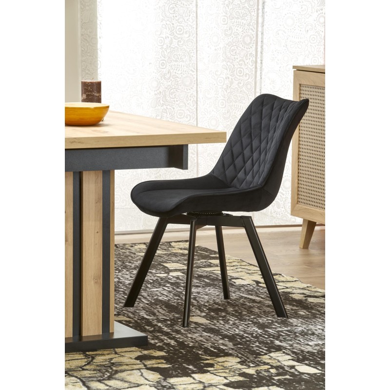 LAMELLO stół rozkładany 130-180/80 cm dąb artisan/czarny (2p 1szt)