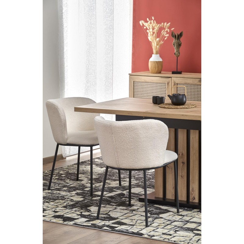 LAMELLO stół rozkładany 130-180/80 cm dąb artisan/czarny (2p 1szt)