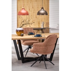 MASSIVE 2 stół rozkładany 160-250x90x77 cm dąb naturalny/czarny (2p 1szt)