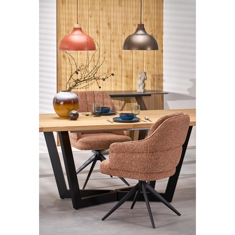 MASSIVE 2 stół rozkładany 160-250x90x77 cm dąb naturalny/czarny (2p 1szt)