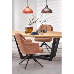 MASSIVE 2 stół rozkładany 160-250x90x77 cm dąb naturalny/czarny (2p 1szt)