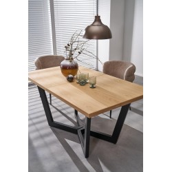 MASSIVE 2 stół rozkładany 160-250x90x77 cm dąb naturalny/czarny (2p 1szt)