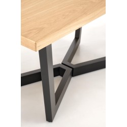 MASSIVE 2 stół rozkładany 160-250x90x77 cm dąb naturalny/czarny (2p 1szt)