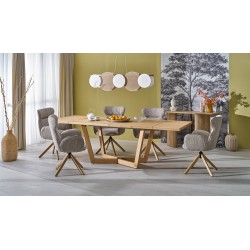 MASSIVE 3 stół rozkładany 160-250x90x77 cm dąb naturalny/dąb naturalny (2p 1szt)