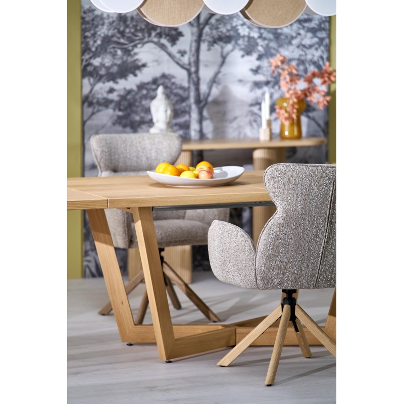 MASSIVE 3 stół rozkładany 160-250x90x77 cm dąb naturalny/dąb naturalny (2p 1szt)