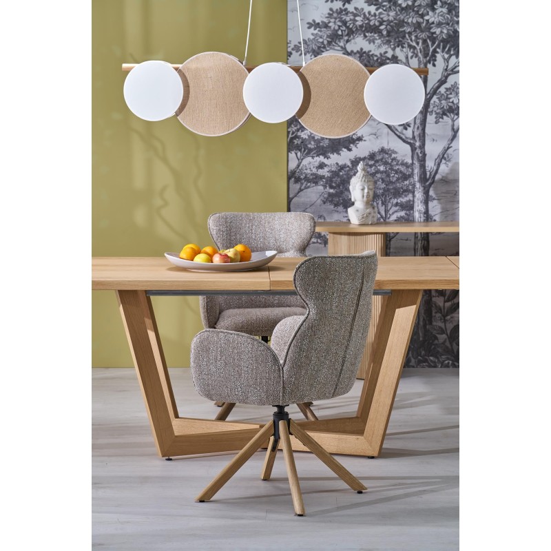 MASSIVE 3 stół rozkładany 160-250x90x77 cm dąb naturalny/dąb naturalny (2p 1szt)