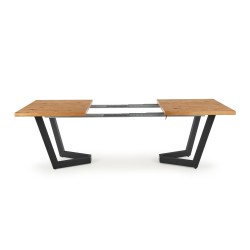 MASSIVE stół rozkładany 160-250x90x77 cm jasny dąb/czarny (2p 1szt)