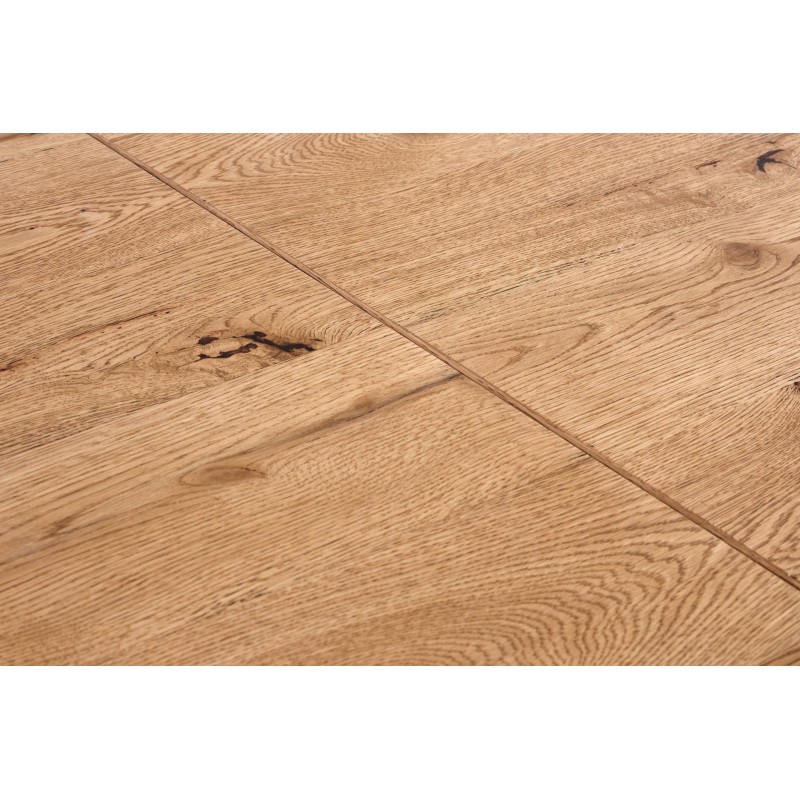 MASSIVE stół rozkładany 160-250x90x77 cm jasny dąb/czarny (2p 1szt)