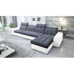 Prisma XII Corner Sofa with Sleeping Function | Luxury Furniture with USB Port | Velvet | Pet Friendly, Terra 96 + Eco-leather Prisma XII Corner Sofa with Sleeping Function | Luxury Furniture with USB Port | Velvet | Pet Friendly, Terra 96 + Eco-leather