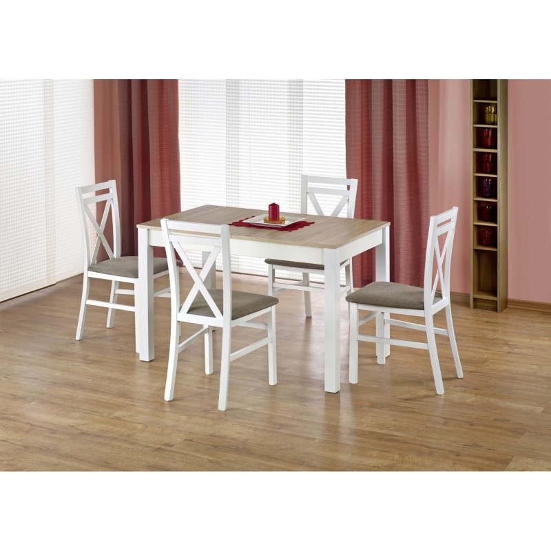 MAURYCY stół kolor dąb sonoma / biały (2p 1szt)