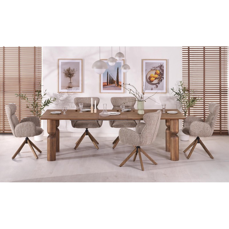 MELTON stół rozkładany 200-300x101x76 cm jasny orzech (3p 1szt)