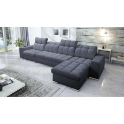 Narożnik Prisma XII z funkcją spania | Luksusowy Mebel z Portem USB | Velvet | Pet friendly, Terra 96