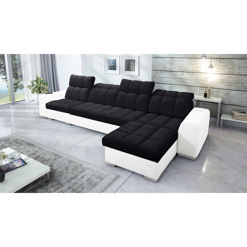 Prisma XII Corner Sofa with Sleeping Function | Luxury Furniture with USB Port | Velvet | Pet Friendly, Terra 99 + Eco Leather Prisma XII Corner Sofa with Sleeping Function | Luxury Furniture with USB Port | Velvet | Pet Friendly, Terra 99 + Eco Leather