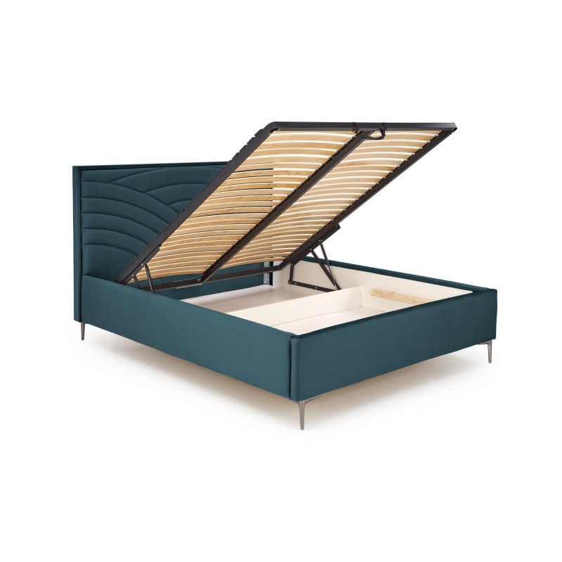 MODULO W3 łóżko 160 - wezgłowie ciemny zielony tap. Monolith 37 (1p 1szt)