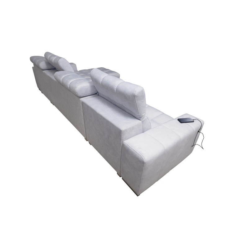 Prisma XII Corner Sofa with Sleeping Function | Luxury Furniture with USB Port | Velvet | Pet Friendly, Terra 99 + Eco Leather Prisma XII Corner Sofa with Sleeping Function | Luxury Furniture with USB Port | Velvet | Pet Friendly, Terra 99 + Eco Leather
