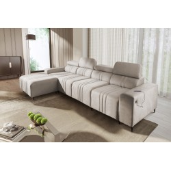 Verona XII Corner Sofa Bed with Velvet, Vena 9 - A Practical and Elegant Piece of Furniture for Your Living Room