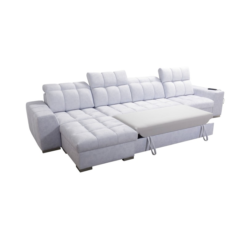 Prisma XII Corner Sofa with Sleeping Function | Luxury Furniture with USB Port | Velvet | Pet Friendly, Terra 80 Prisma XII Corner Sofa with Sleeping Function | Luxury Furniture with USB Port | Velvet | Pet Friendly, Terra 80