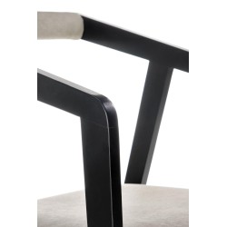 AZUL krzesło czarny / tap. popiel (1p 2szt)